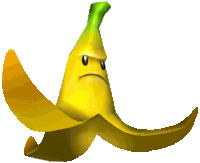 a yellow banana with a green stem has a cartoon face on it