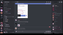 a screenshot of a discord server with a new message being displayed