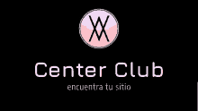 a center club logo on a black background with a pink and white circle