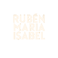 the name ruben maria isabel is written in white letters on a white background