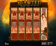 a wanted dead or a wild slot machine with skulls