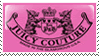 a juicy couture logo on a pink background