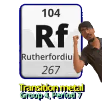 a man is standing in front of a transition metal sign