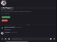 a screenshot of a conversation between da pepper and til