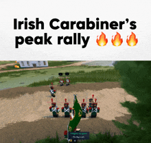 a screenshot of irish carabiner 's peak rally in a game