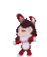 a pixel art of a person wearing a bunny costume and ears .