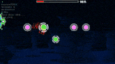 a screenshot of a video game with the words corn and ball
