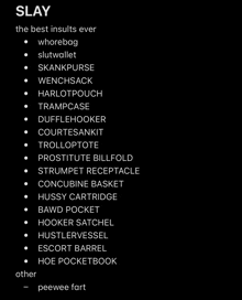 a list of the best insults ever on a black background