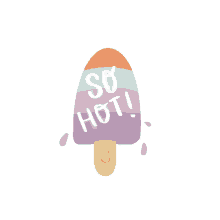 an ice cream popsicle with the words so hot written on it