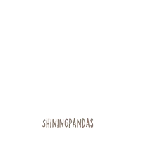 a drawing of a red panda with the words shiningpandas written below it