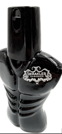 a bottle of herakles eau de toilette in a black bottle