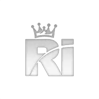 the letter ri with a crown above it