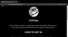 a screen shot of typhon software solutions ' website