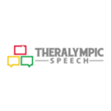 a logo for the theralympic speech company