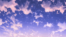 a blue sky with a lot of stars and clouds and a watermark that says ' purpleclouds ' on it