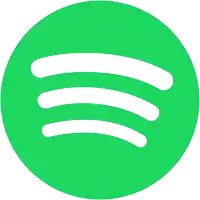 a green circle with white lines on it that says spotify