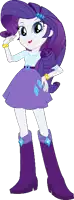 a cartoon girl with purple hair and purple boots