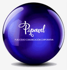 a blue ball with papavel on it