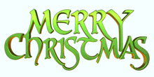 a green merry christmas sign is against a white background