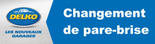 a blue sign that says changement de pare brise