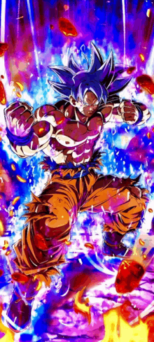 goku is a very powerful character in dragon ball z and is a very muscular man with a lot of power .