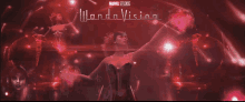 a poster for marvel studios wandavision with a woman in a corset