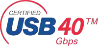 a logo for certified usb 40 gbps is shown