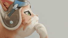 a close up of a cat wearing headphones and a hat