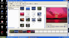 a computer screen with a windows movie maker opened