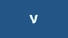 a blue background with the letter v on it