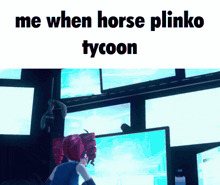 a picture of a girl with the words me when horse plinko tycoon on the bottom
