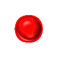 a red ball on a white background with a red glow around it