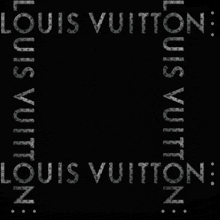 a black background with louis vuitton written in silver