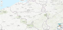 a map showing the location of brussels in the middle