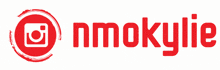 a logo for nmokylie with a red circle