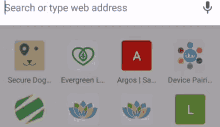 a screenshot of a search or type web address