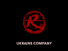 a logo for the ukraine company with a red letter r in a black circle