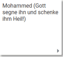 a white sticky note that says mohammed gott segne ihn und schenke ihm heil