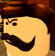 a close up of a roblox character 's face with dor467 alex in the corner