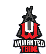 a logo for the unwanted tribe with a red u on it .