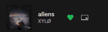 a black background with the words aliens and xylo on it