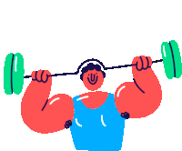 an illustration of a man lifting a dumbbell