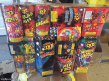 a variety of tnt fireworks including king kong