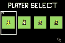 a player select screen for a video game with a yellow duck on it