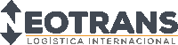 a logo for neotrans logistica internacional with an arrow in the middle