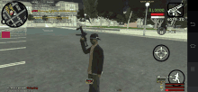 a man is holding a gun in a video game which says $ 10000 on the screen