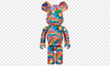 a colorful teddy bear with lollipops on its body