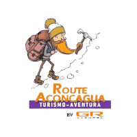 a logo for route aconcagua tourism-aventura