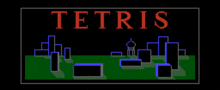 a screen shot of a game called tetris on a black background