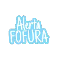 a blue sticker that says alerta fofura on a white background